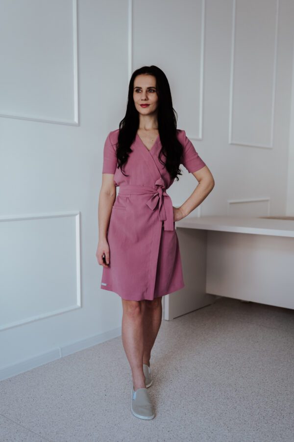 Damska sukienka medyczna Diana - Wood rose - obrazek 11