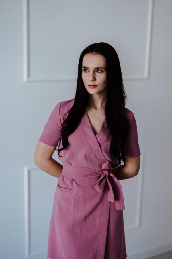 Damska sukienka medyczna Diana - Wood rose - obrazek 5